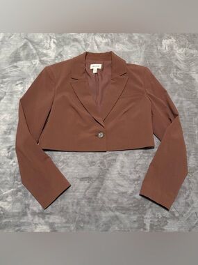 Open Edit Cropped Women's Blazer Jacket